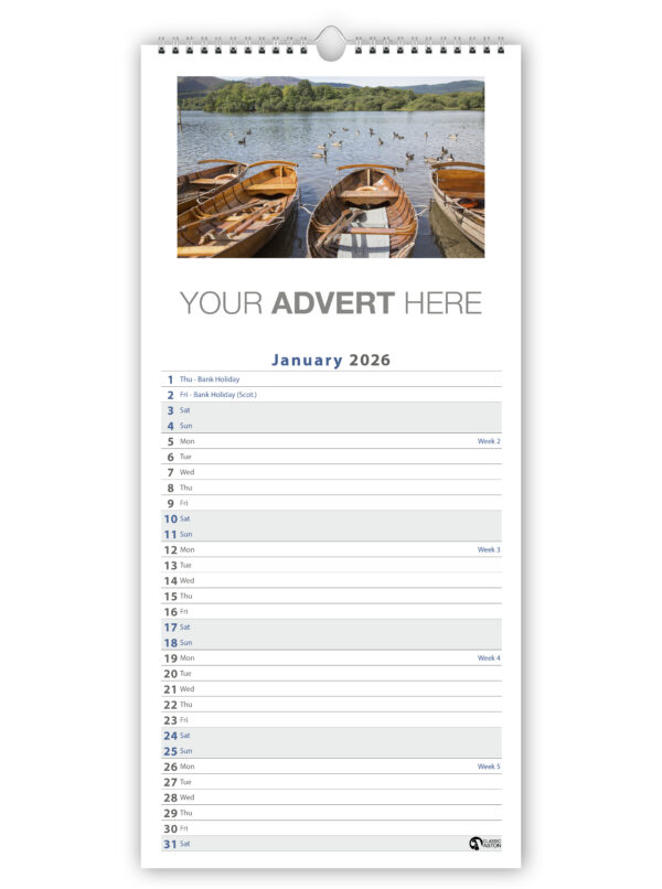 Wall F Slimline Calendar