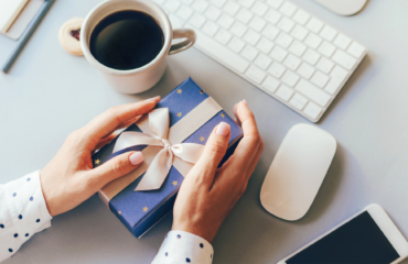 Someone holding a gift