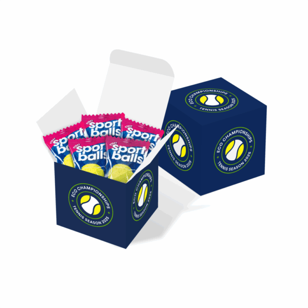Eco Maxi Cube with Tennis Gum Balls