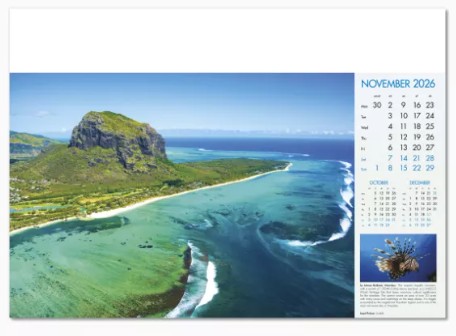 Blue Planet Branded Wall Calendar November