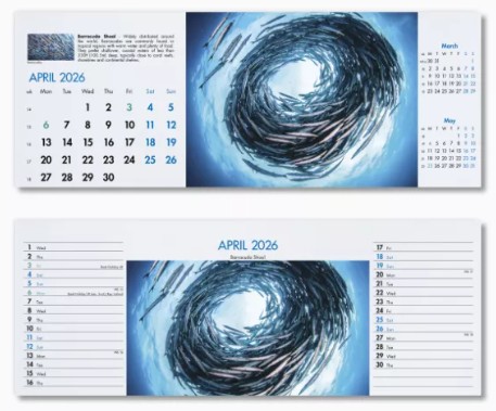 Blue Planet Desk Branded Calendar April