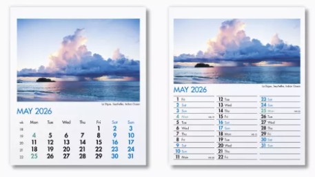 Blue Planet Mini Desk Branded Calendar May